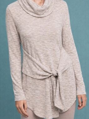 Anthropologie | Sunday In Brooklyn Top | S/M | Soft Knit Tie Front Tunic